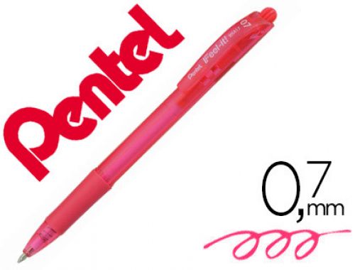 Esferografica pentel retratil bx417 cor rosa , Pentel , 900774 , 0884851029027
